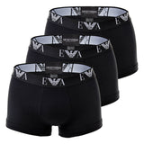 EMPORIO ARMANI Herren Shorts 3er Pack - Trunks, Pants, Unterwäsche, Stretch Cotton