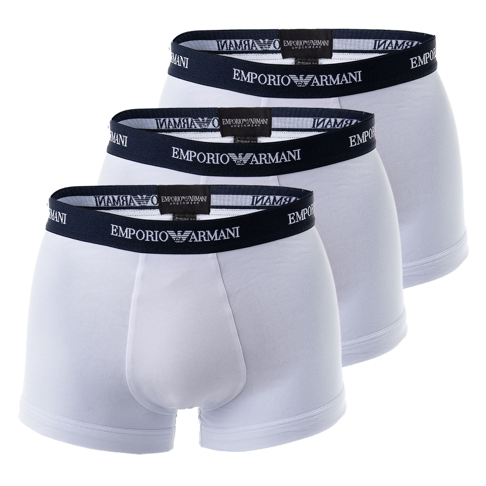 EMPORIO ARMANI Herren Boxershorts -  Cotton Stretch Trunk, 3er Pack