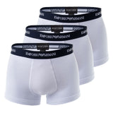 EMPORIO ARMANI Herren Boxershorts -  Cotton Stretch Trunk, 3er Pack