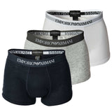 EMPORIO ARMANI Herren Boxer Shorts 3er Pack - Mens Knit Trunk, Pure Cotton, uni