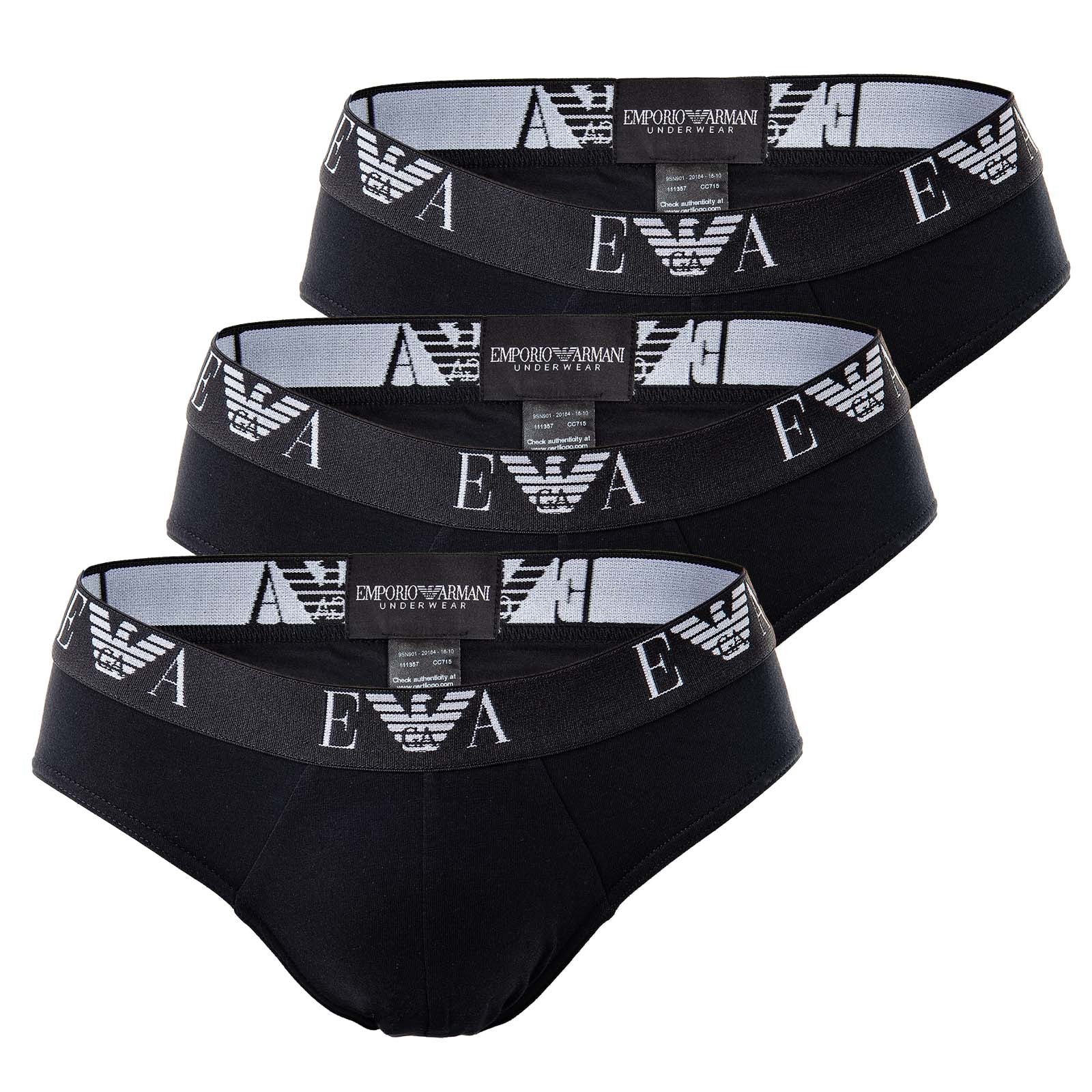 EMPORIO ARMANI men's briefs pack of 3 - briefs, underwear, stretch cotton