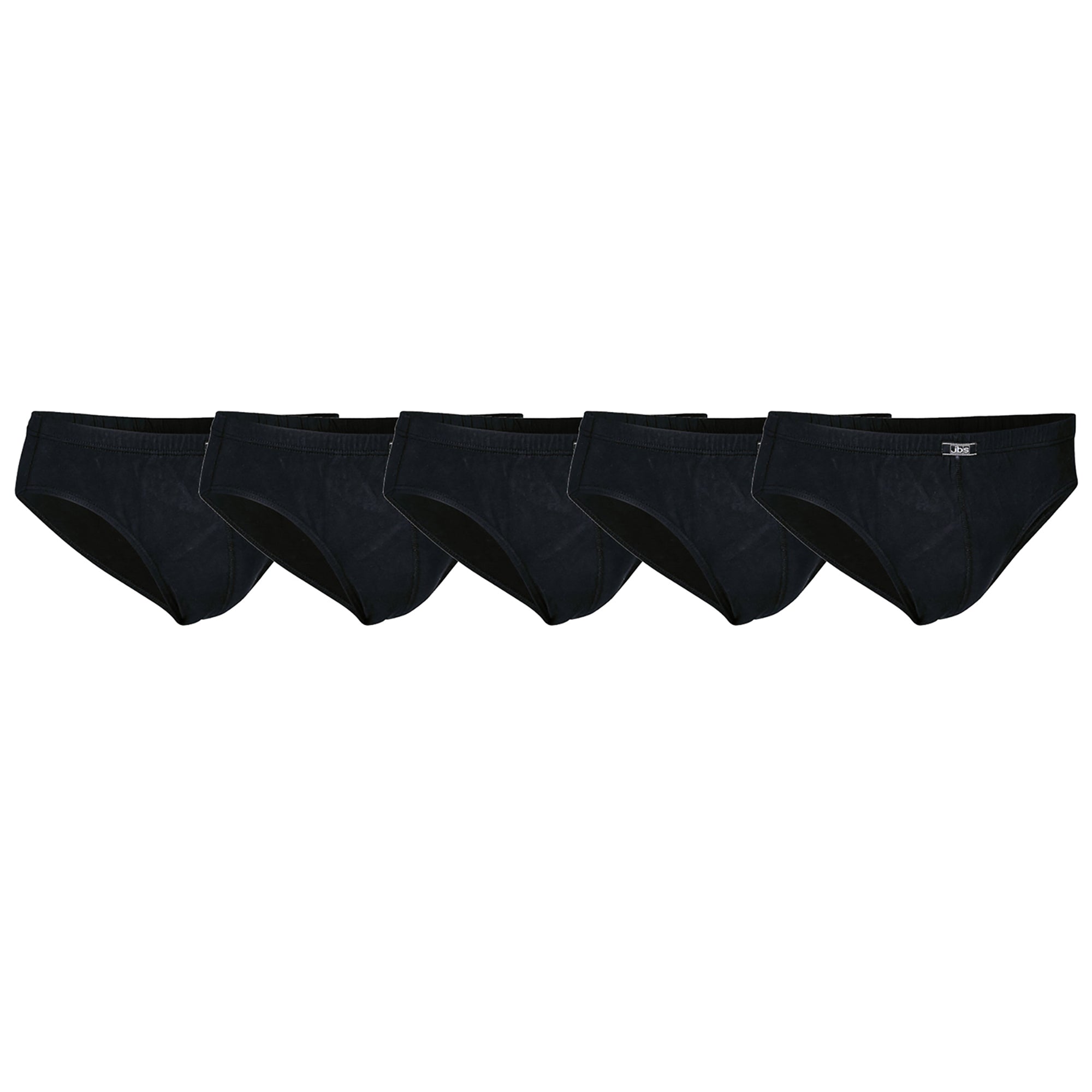 JBS Men's briefs, 5-pack - Mini briefs, single jersey, organic cotton, plain colour