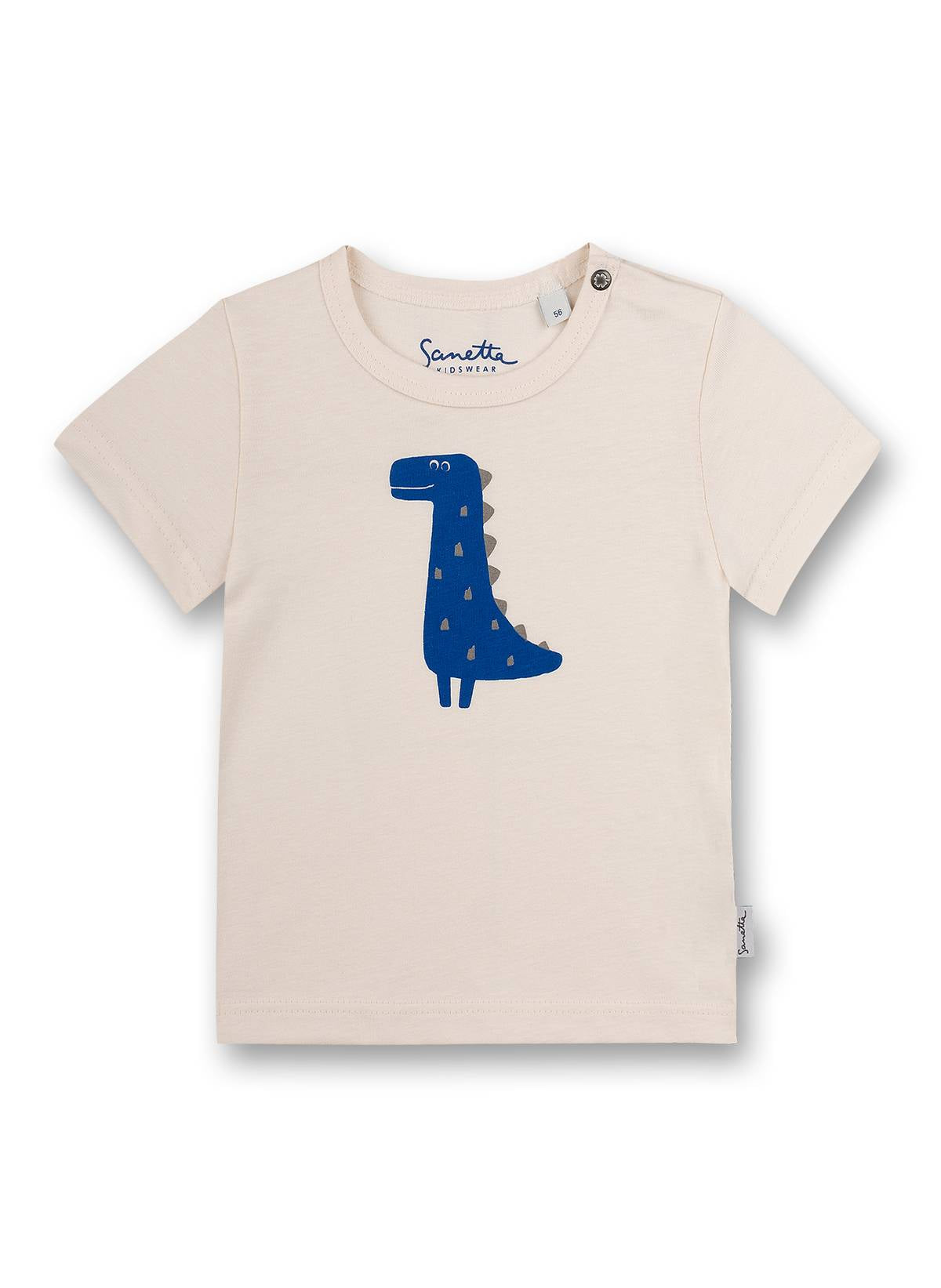 Sanetta Jungen T-Shirt - Baby, Kurzarm, Rundhals, Druckknopf, Print, 56-92