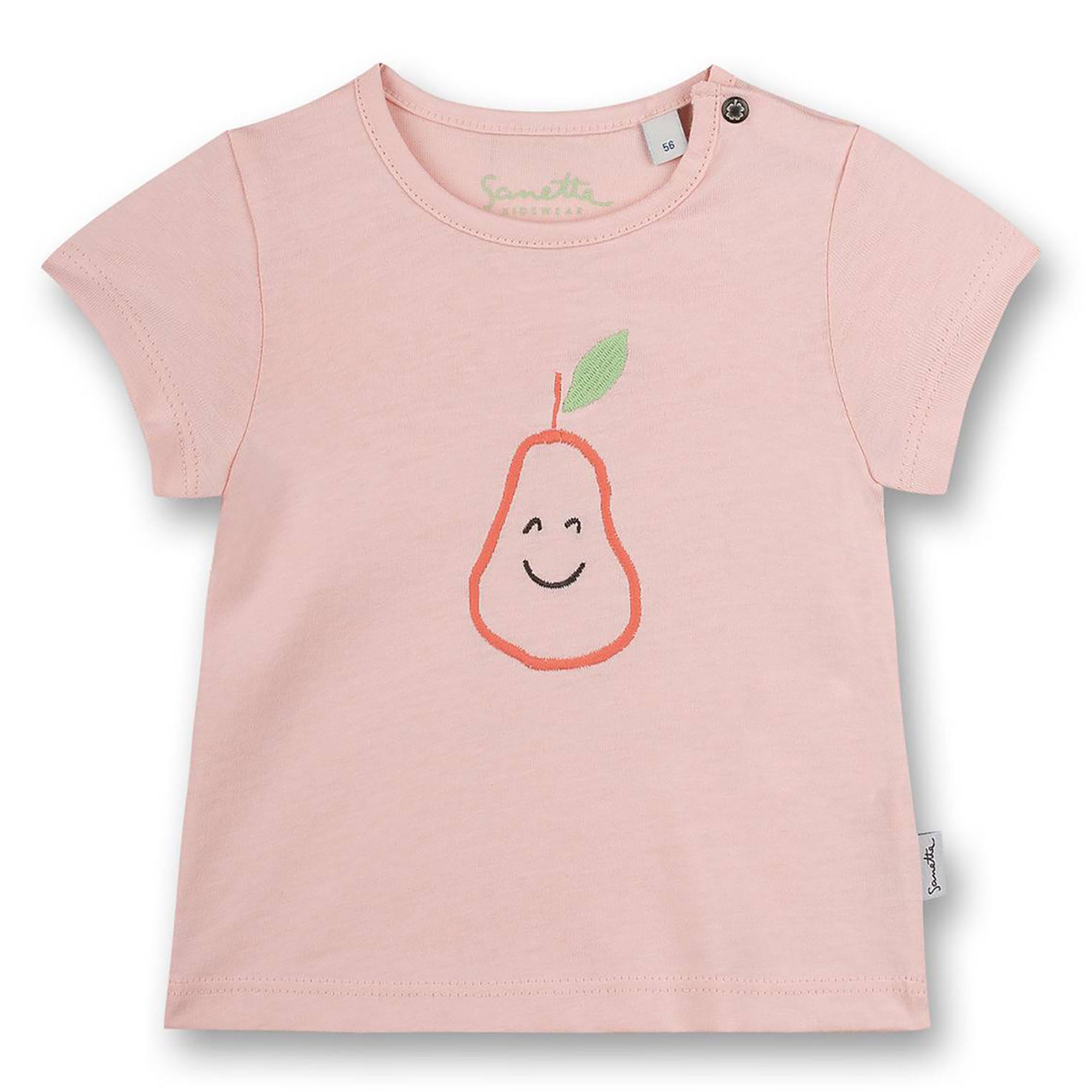 Sanetta Girls T-Shirt - Baby, Short Sleeve, Round Neck, Snap Button, print, 56-92