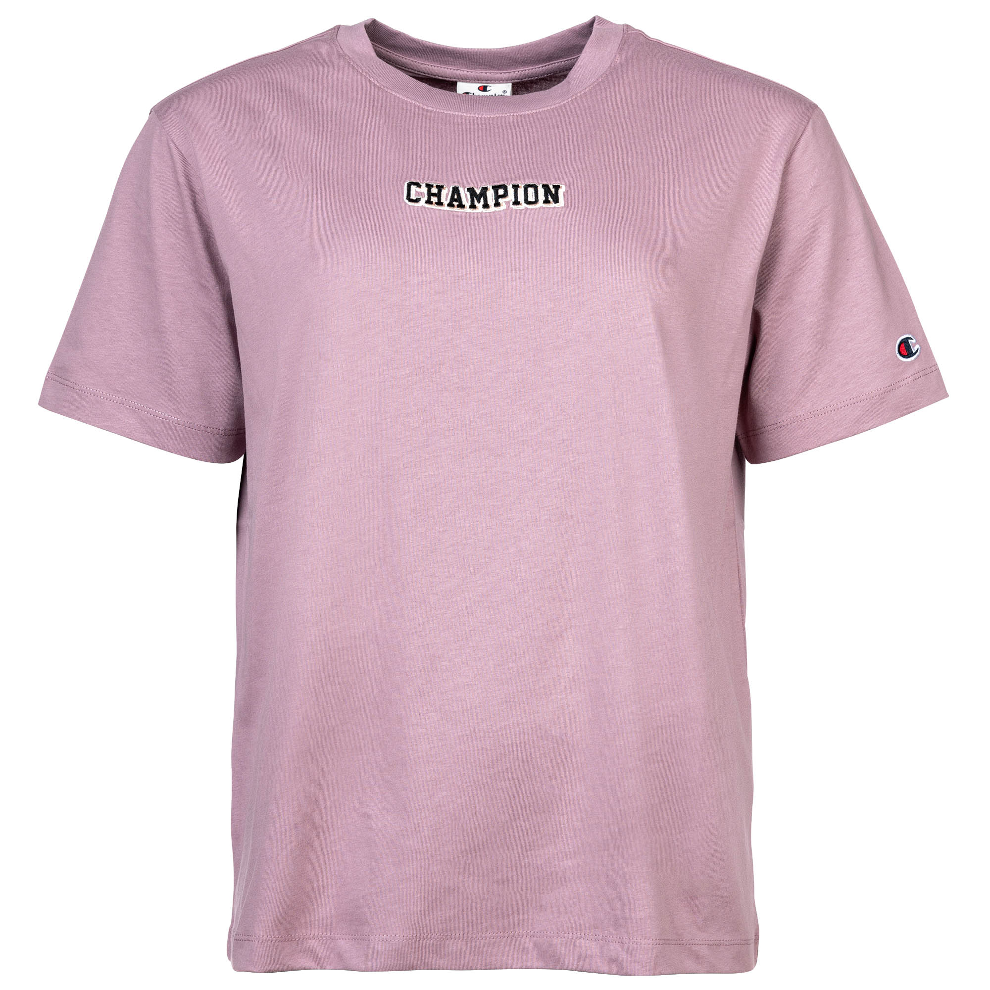 Champion Ladies T-Shirt - Crewneck, Round Neck, Short Sleeve, Cotton, Logo, Plain