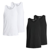 Jack & Jones Men's Tank Top, 2-Pack - JACBASIC TANKTOP, solid color, cotton