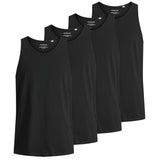 JACK&JONES Herren Tanktop, 4er Pack - JACBASIC TANKTOP, einfarbig, Baumwolle