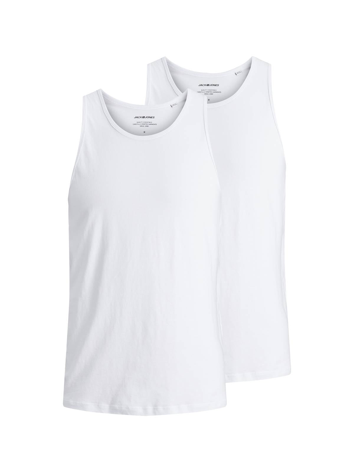 Jack & Jones Men's Tank Top, 2-Pack - JACBASIC TANKTOP, solid color, cotton