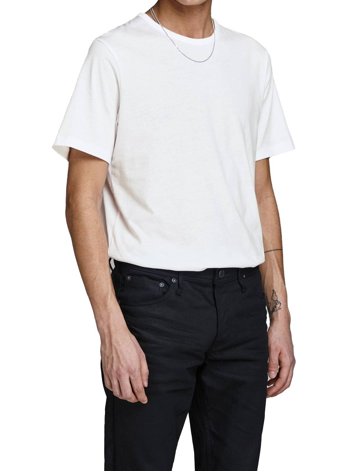 JACK&JONES Herren T-Shirt im Pack - JACBASIC CREW NECK TEE, Kurzarm, einfarbig, Baumwolle