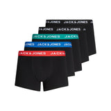 JACK&JONES Herren Boxer Shorts, 5er Pack - JACHUEY TRUNKS, Baumwoll-Stretch