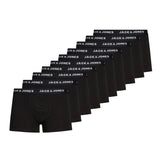 JACK&JONES Herren Boxer Shorts, 10er Pack - JACSOLID, Trunks, Baumwoll-Stretch, Logo einfarbig