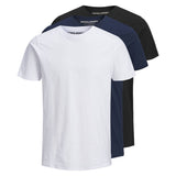 JACK&JONES Herren T-Shirt, 3er Pack - JJEORGANIC BASIC TEE O-NECK, Kurzarm, Bio-Baumwolle