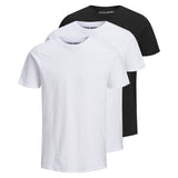 JACK&JONES Herren T-Shirt, 3er Pack - JJEORGANIC BASIC TEE O-NECK, Kurzarm, Bio-Baumwolle