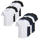JACK&JONES Herren T-Shirt, 6er Pack - JJEORGANIC BASIC TEE O-NECK, Kurzarm, Bio-Baumwolle