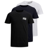JACK&JONES Herren T-Shirt, 3er Pack - JJECORP LOGO TEE O-NECK, Logo-Print, Baumwolle