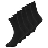 JACK&JONES Kinder Socken, 5er Pack - JACBLACK SOCK, Baumwollmischung, einfarbig