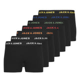 JACK&JONES Jungen Boxershorts, 7er Pack - JACBASIC TRUNKS, Baumwollmischung, Logobund