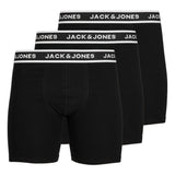 JACK&JONES Herren Boxershorts, 3er Pack - JACSOLID, Baumwoll-Stretch, einfarbig