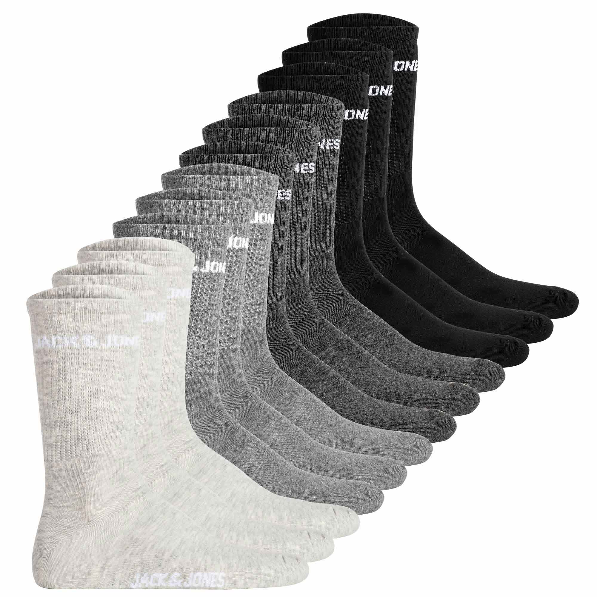 JACK&JONES men's tennis socks, 12 pack - JACLOGO, One Size