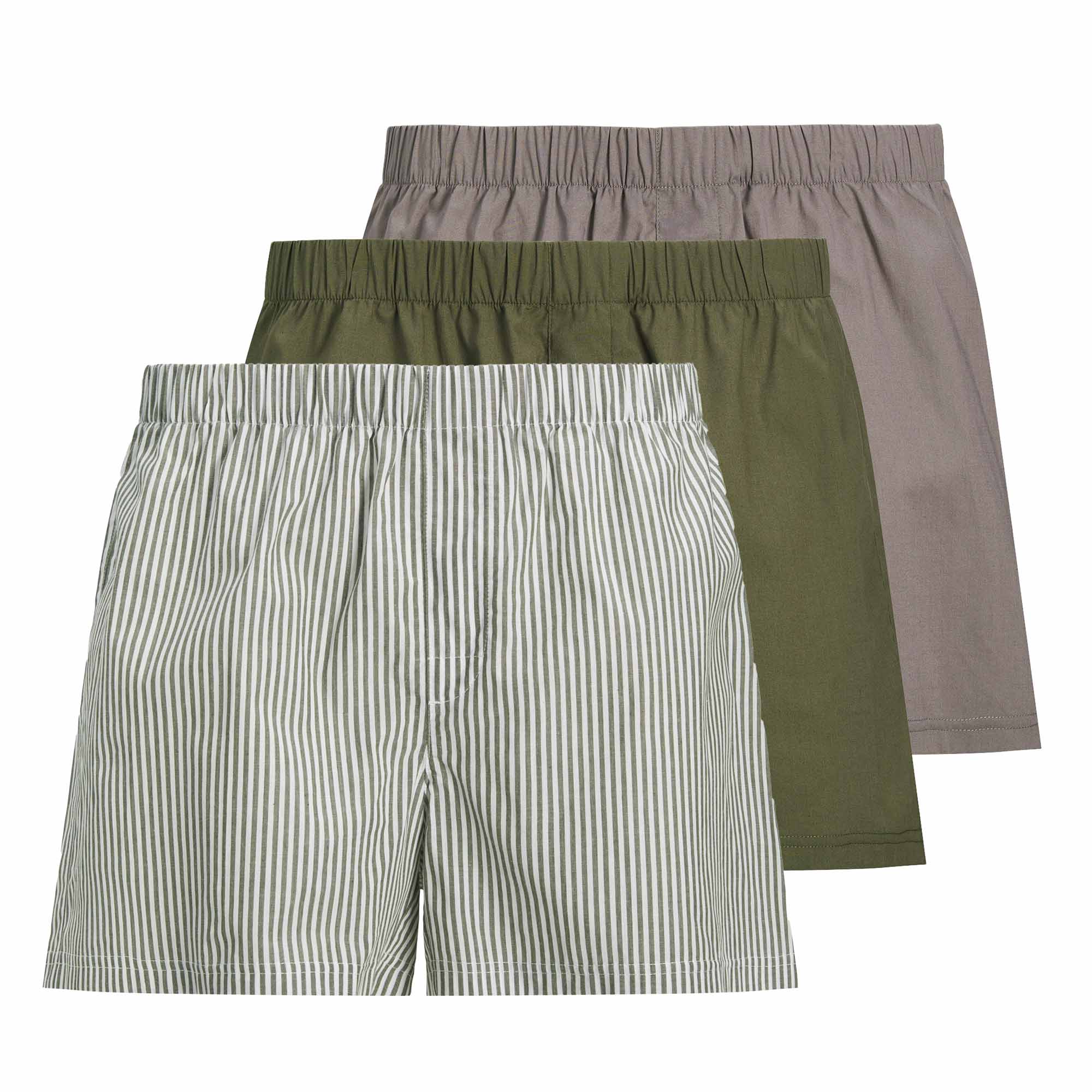 JACK&JONES Herren Web-Boxershorts, 3er Pack - JACMILANO WOVEN BOXERS 3 PACK , Baumwolle