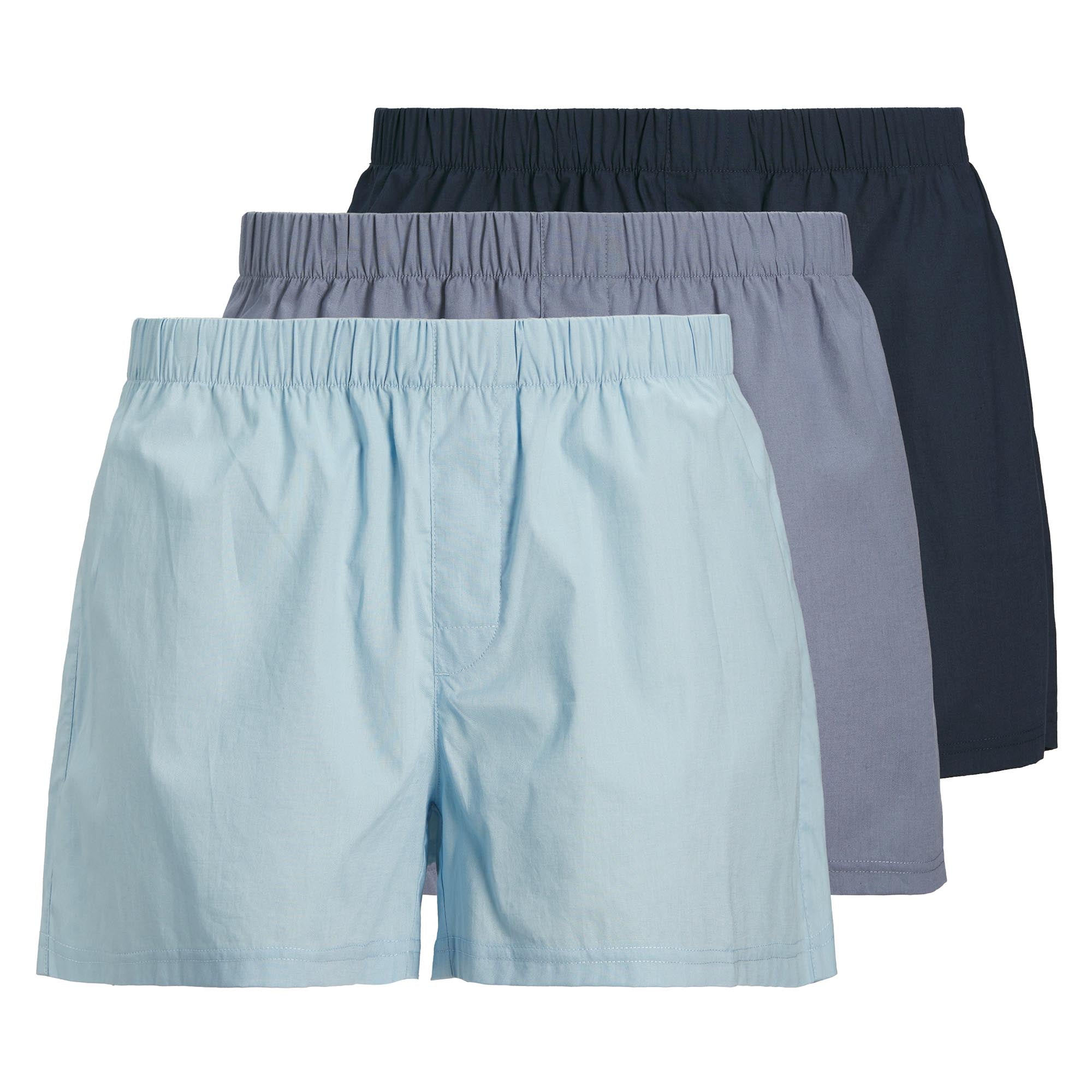 JACK&JONES Herren Web-Boxershorts, 3er Pack - JACMILANO WOVEN BOXERS 3 PACK , Baumwolle