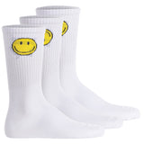 JACK&JONES Herren Socken, 3er Pack - JACGREG SMILEY TENNIS SOCKS, Muster, One Size