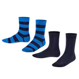 FALKE Kinder Socken, 2er Pack - Happy Stripe, Kurzsocken, gestreift