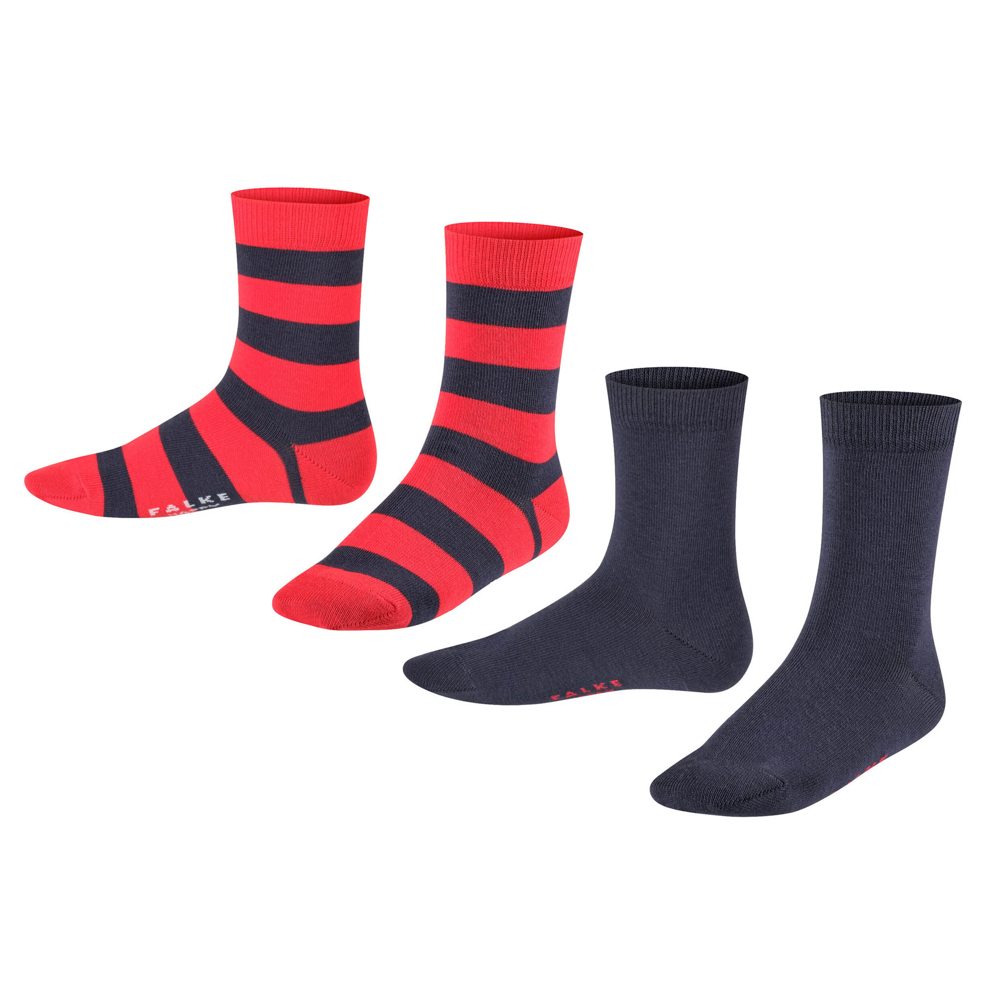 FALKE Kinder Socken, 2er Pack - Happy Stripe, Kurzsocken, gestreift