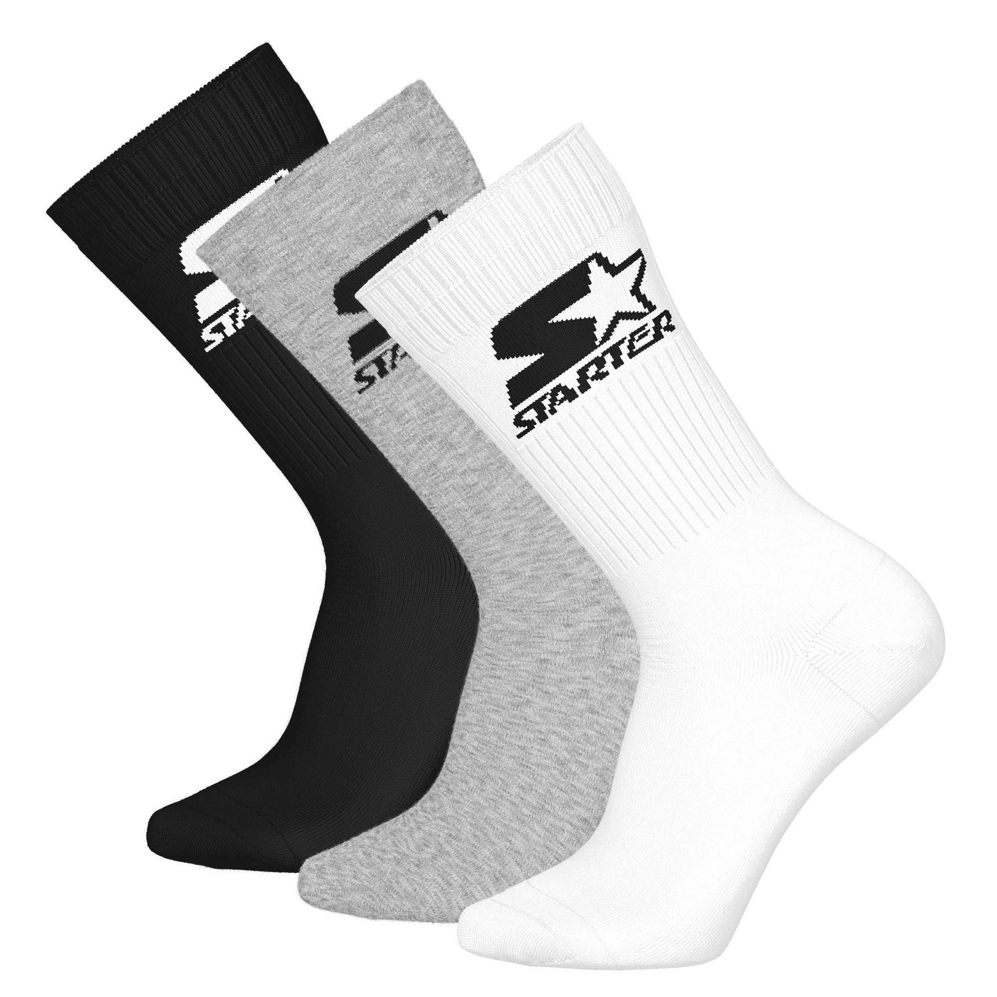 STARTER Unisex Socken, Multipack - Crew Socks, Logo, Baumwollmischung