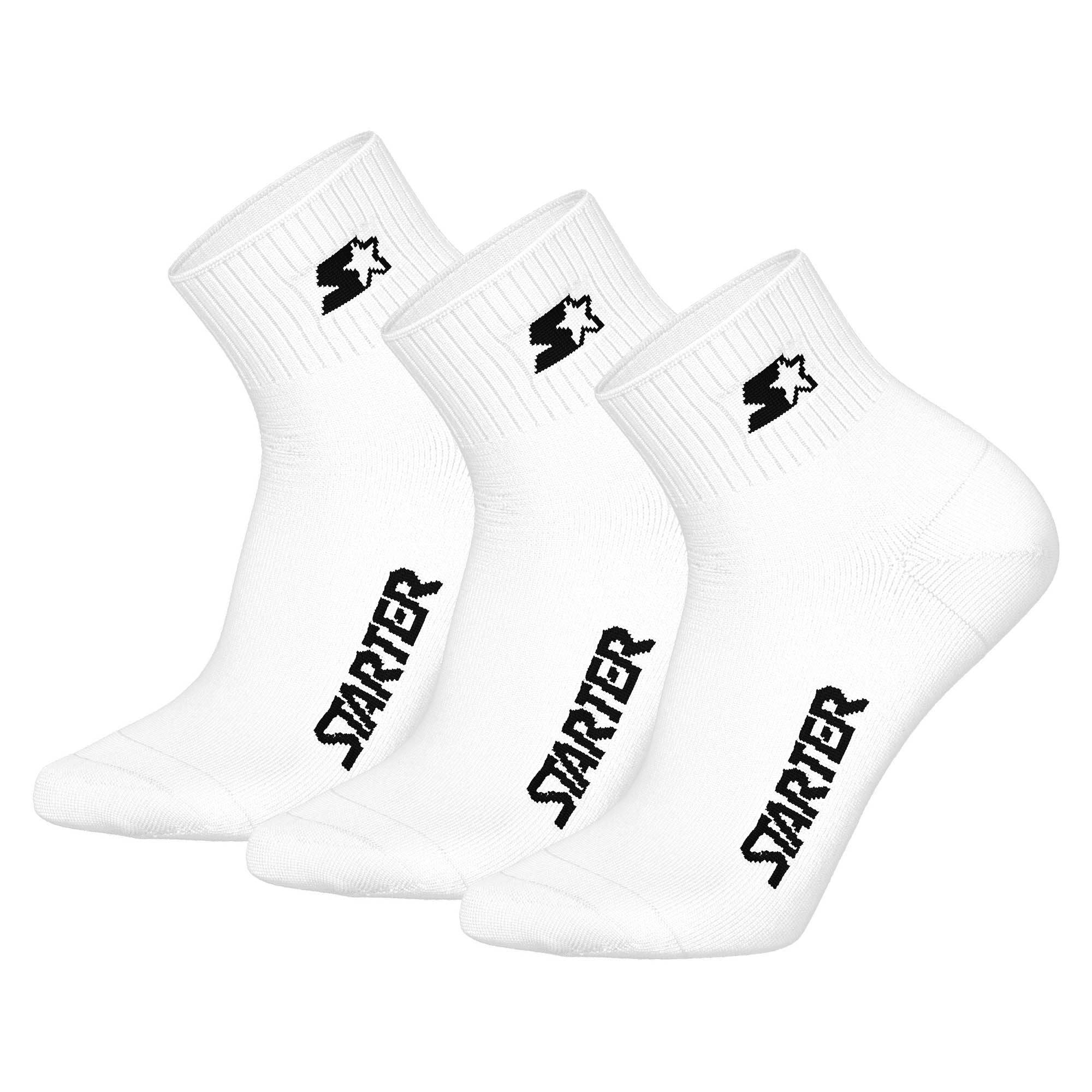 STARTER Unisex Quartersocken, 3er Pack - Quarter Socks, Logo, Baumwollmischung