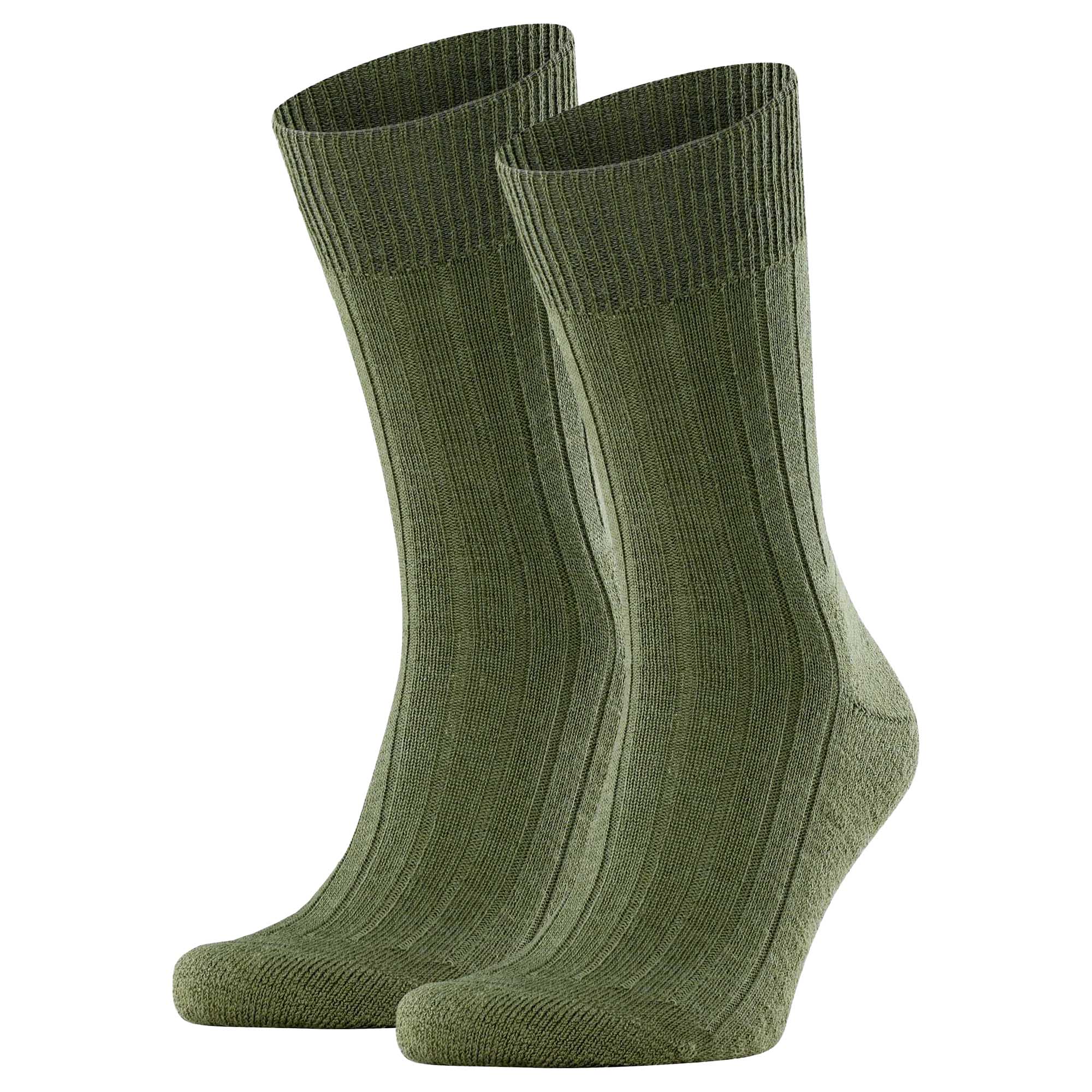 FALKE Herren Socken 2er Pack - Teppich im Schuh, Merinowolle, Unifarben
