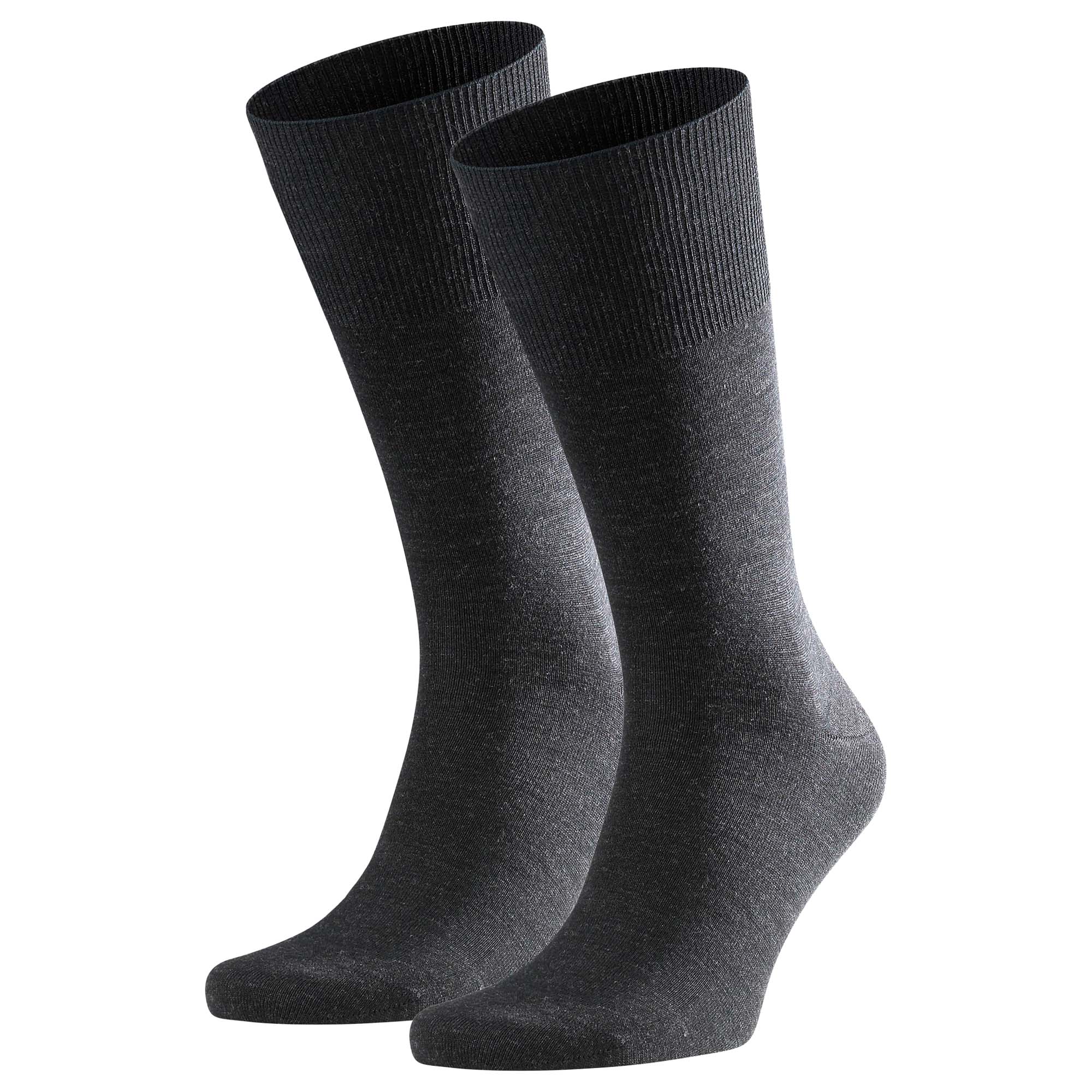 FALKE Herren Socken 2er Pack - Airport, Kurzstrumpf, Freizeit- und Business-Socken, Unifarben