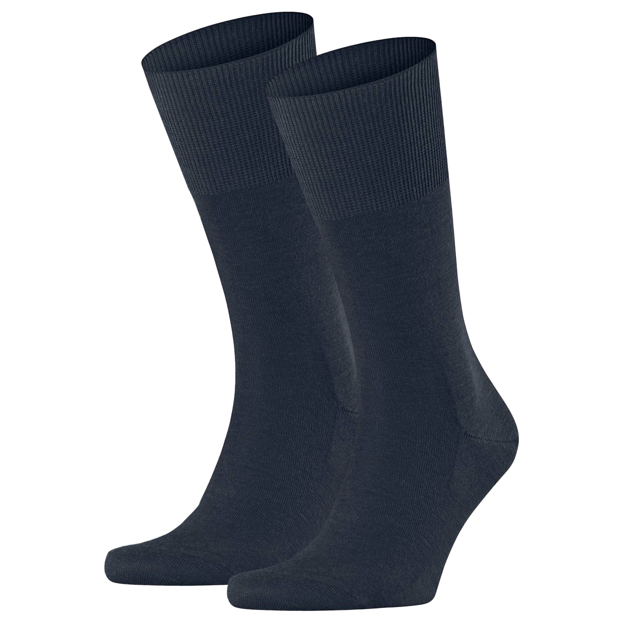 FALKE Herren Socken 2er Pack - Airport, Kurzstrumpf, Freizeit- und Business-Socken, Unifarben