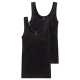 SCHIESSER Damen Unterhemden, 2er Pack - "Cotton Essentials", Trägertop, Baumwolle