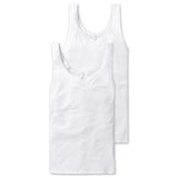 SCHIESSER Damen Unterhemden, 2er Pack - "Cotton Essentials", Trägertop, Baumwolle