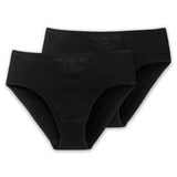SCHIESSER Damen Tai-Slips, 2er Pack - "Cotton Essentials", Tai Pants, Baumwolle