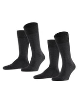 FALKE Herren Socken, 2er Pack - Happy, Kurzsocken, Baumwolle