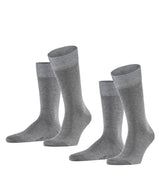 FALKE Herren Socken, 2er Pack - Happy, Kurzsocken, Baumwolle