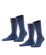 FALKE Herren Socken, 2er Pack - Happy, Kurzsocken, Baumwolle