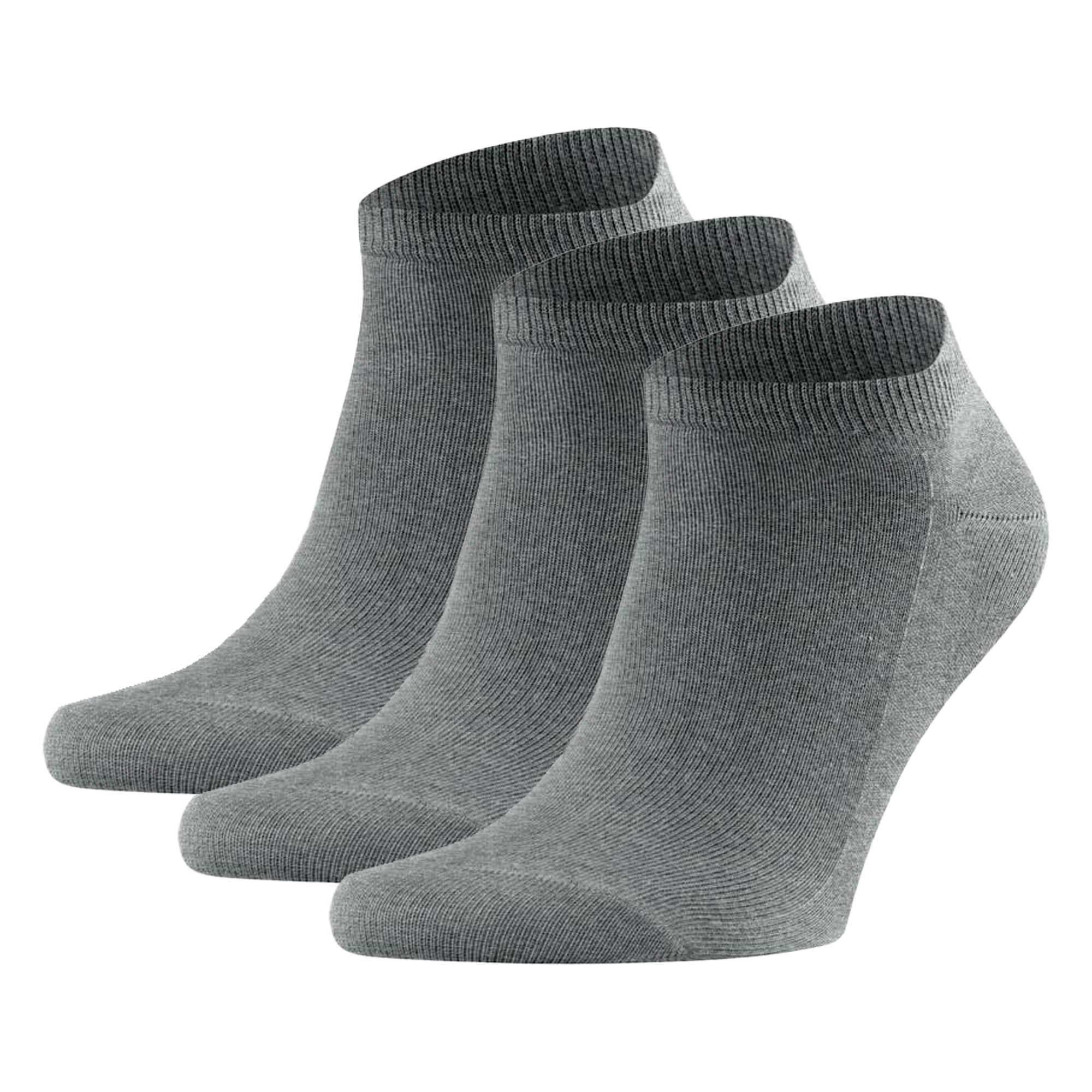 FALKE Herren Socken 3er Pack - Family Sneaker, Anti-Slip-System, Baumwollmischung, Uni