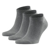 FALKE Herren Socken 3er Pack - Family Sneaker, Anti-Slip-System, Baumwollmischung, Uni