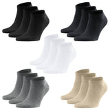 FALKE Men's Socks Pack of 3 - Family Sneaker, Anti-Slip-System, Cotton Mix, Uni