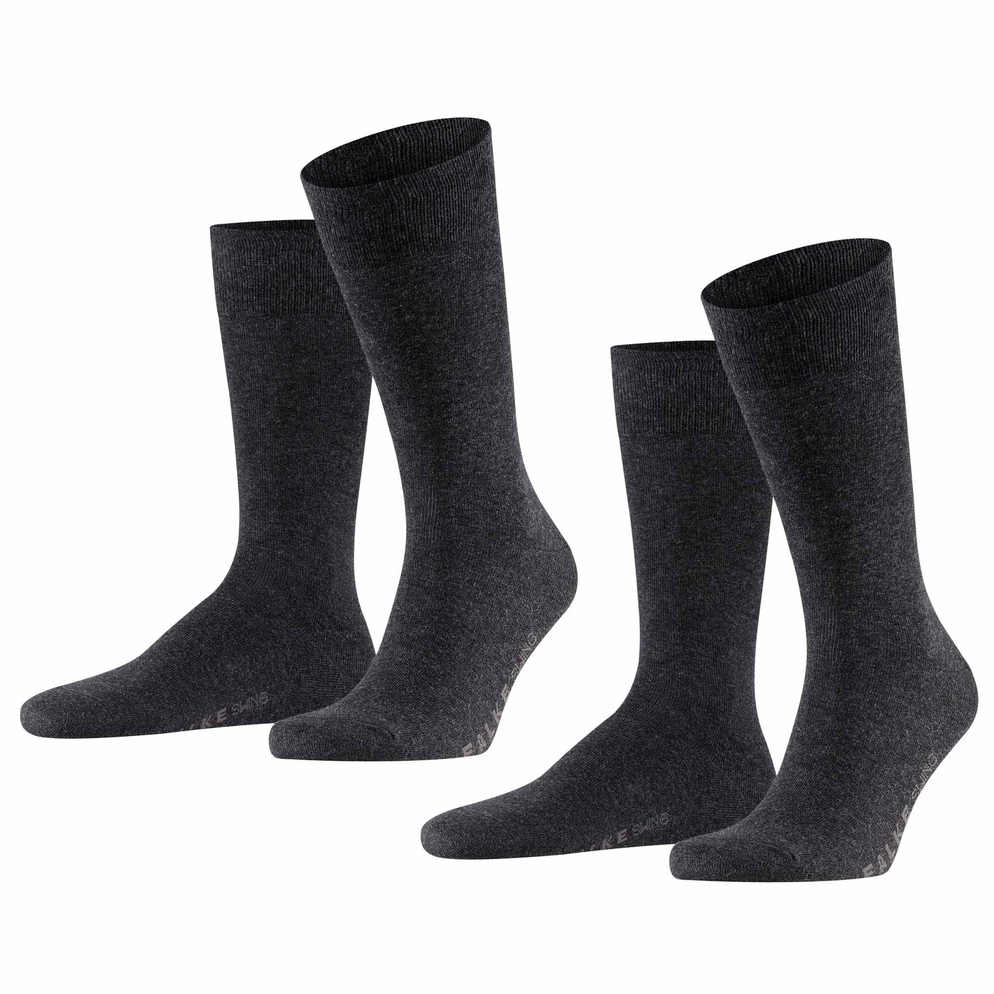 FALKE Herren Socken Swing 2er-Pack - Herren, Strümpfe,Twopack, Uni, 39-46