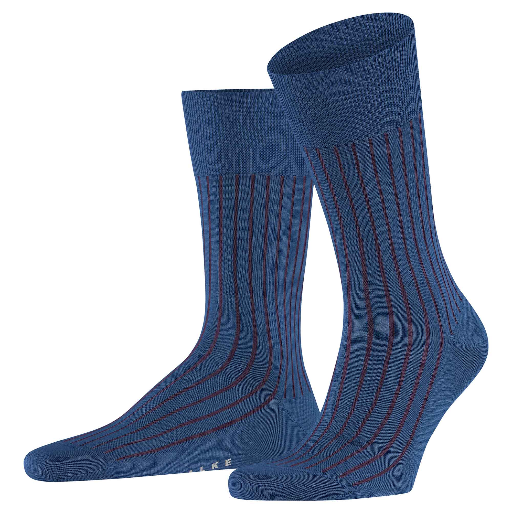 FALKE Herren Socken - Shadow, Strümpfe, Baumwolle, Logo, lang, einfarbig