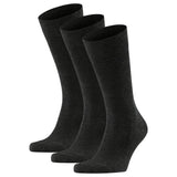 FALKE Herren Socken - 3er Pack Family SO, Allrounder Strümpfe, Uni, Baumwollmischung