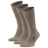FALKE Herren Socken - 3er Pack Family SO, Allrounder Strümpfe, Uni, Baumwollmischung