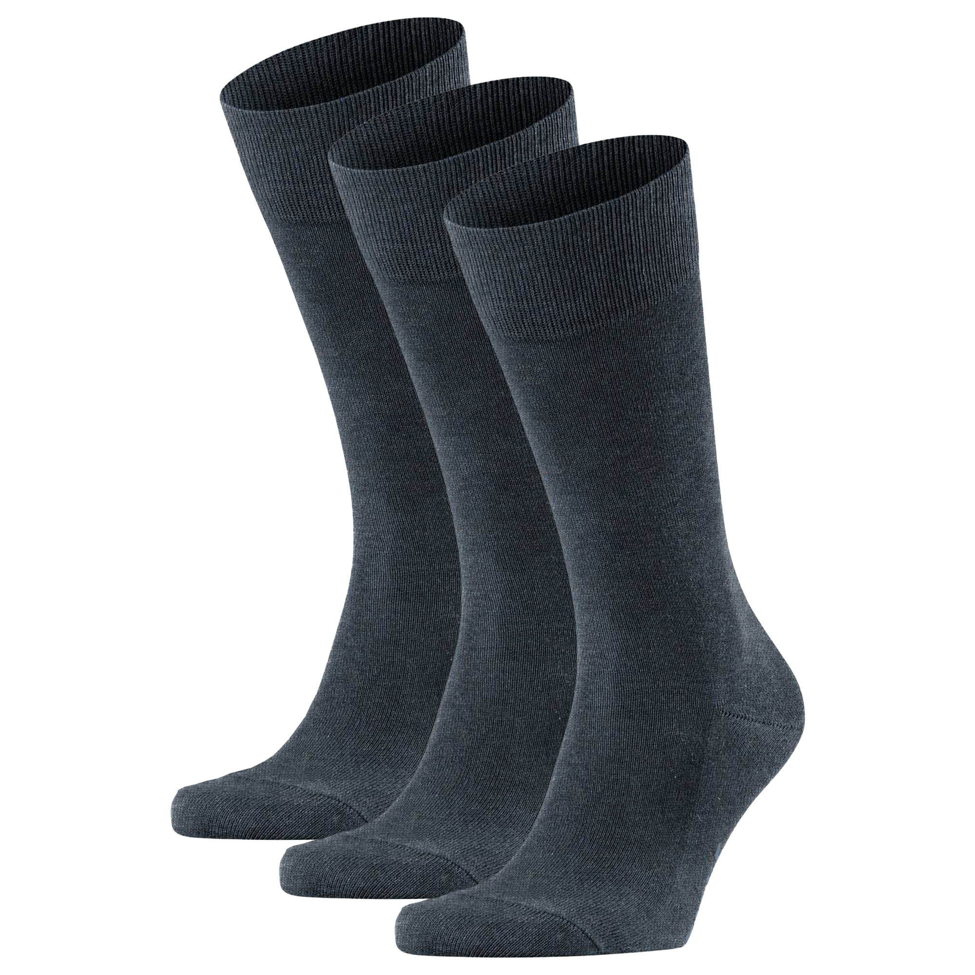 FALKE Herren Socken - 3er Pack Family SO, Allrounder Strümpfe, Uni, Baumwollmischung