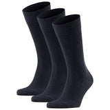 FALKE Herren Socken - 3er Pack Family SO, Allrounder Strümpfe, Uni, Baumwollmischung