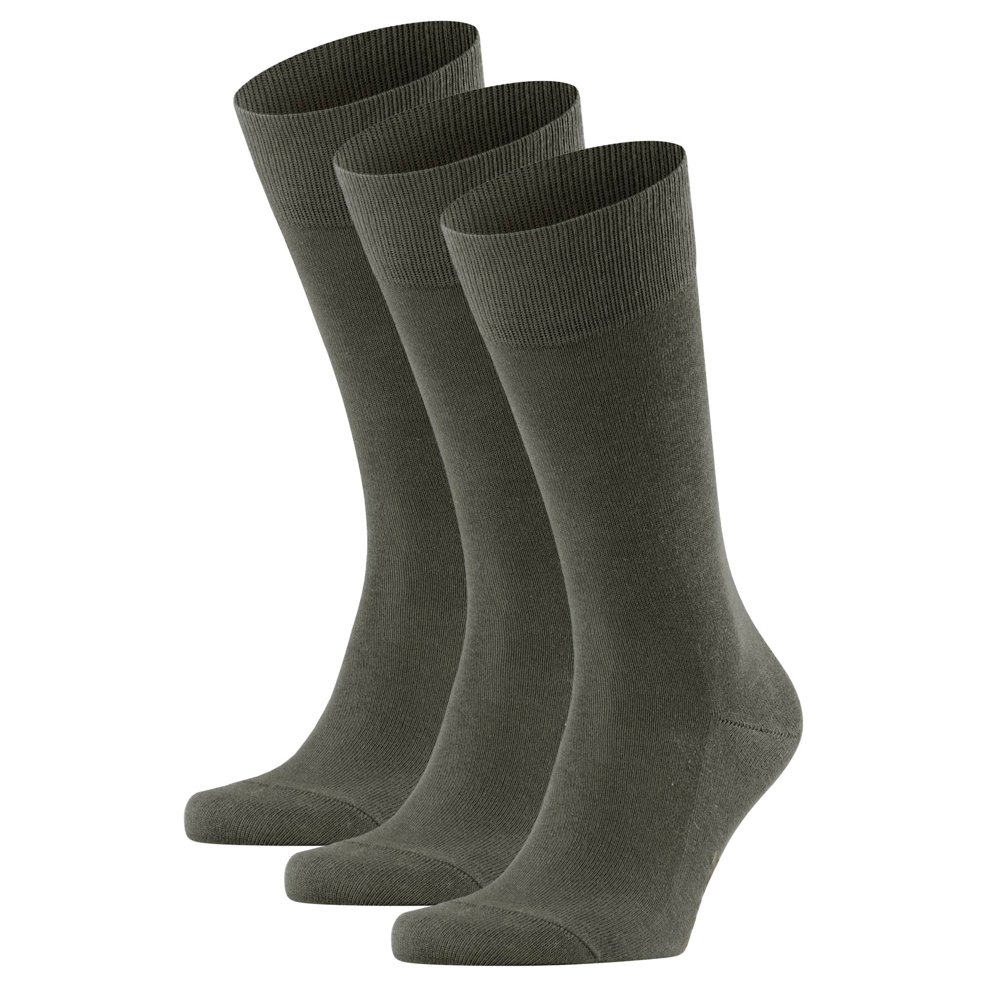 FALKE Herren Socken - 3er Pack Family SO, Allrounder Strümpfe, Uni, Baumwollmischung