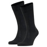 FALKE Herren Socken 2er Pack - Sensitive London, Strümpfe, Uni, Baumwollmischung